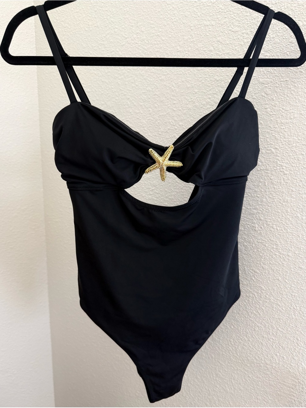 H&M starfish cut out black one piece swimsuit